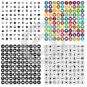 100 software development icons set vector variant