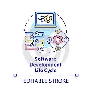 Software development life cycle concept icon