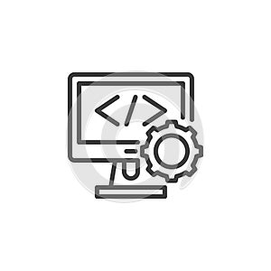 Software Development line icon