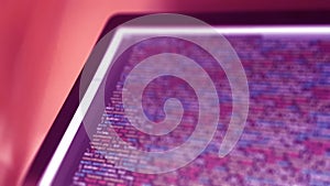 Software development monitor screen background. Developer display with source code. Programming concept