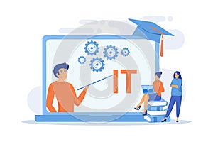 Software development. Programming, coding learning. Information technology courses, IT courses for all levels, computing and hi