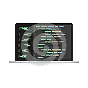Software development, programming, coding vector concept. Isometric vector illustration. Landing page concept.