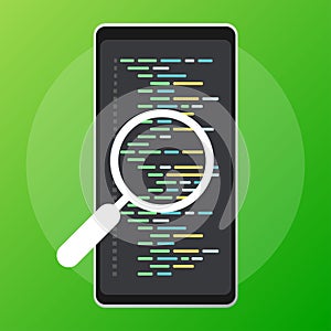 Software development, programming, coding vector concept. Isometric vector illustration. Landing page concept.