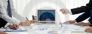 Software development programming on computer screen for brisk application