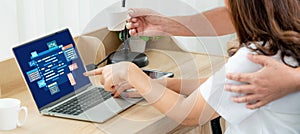 Software development or programming work with coding screen brisk