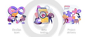 Agile project management vector concept metaphors