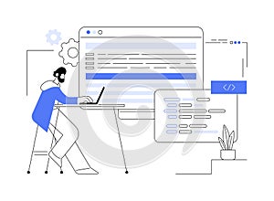 Software development tools abstract concept vector illustration.