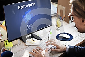 Software Digital Electronics Internet Programs Concept photo