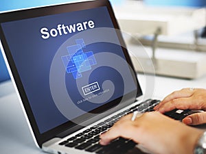 Software Digital Electronics Internet Programs Concept photo