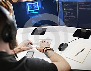 Software Digital Electronics Internet System Data Concept