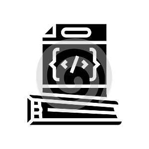 software documentation technical writer glyph icon vector illustration