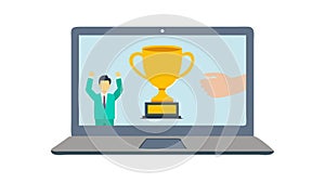 Software Download & Update Progress on Laptop Vector, vector design Generative AI