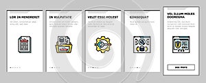 software engineer computer code onboarding icons set vector
