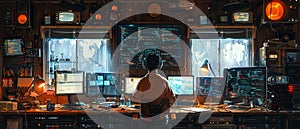 Software Engineer Debugging Code in a Collaborative Workspace