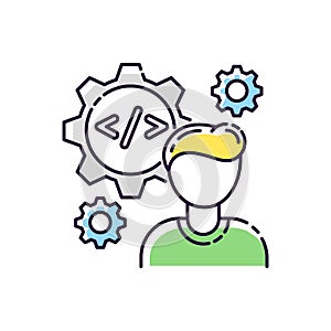 Software engineer RGB color icon