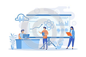 Software Engineer, Statistician, Visualizer and Analyst working on a project. Big data conference, big data presentation,