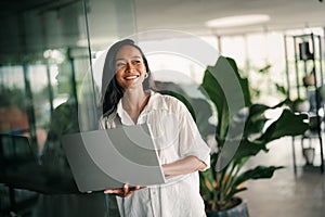 Software engineer using laptop computer with global network connection, Technology, innovation