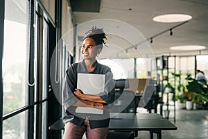 Software engineer using laptop computer with global network connection, Technology, innovation
