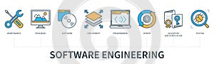 Software engineering concept vector infographics