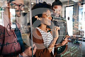 Software engineers working on project and programming in company. Startup business teamwork concept