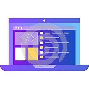 Software icon program code vector on white