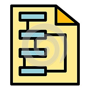 Software interface icon color outline vector