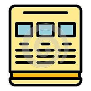 Software interface icon color outline vector