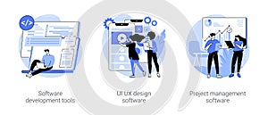 IT software isolated cartoon vector illustrations se