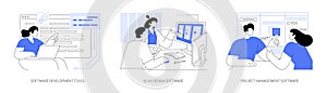IT software isolated cartoon vector illustrations se