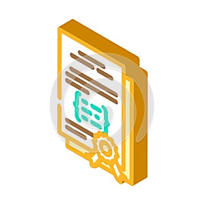 software licensing isometric icon vector illustration