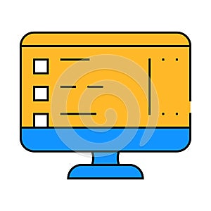 software list of operating system icon color illustration