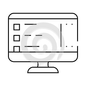 software list of operating system line icon vector illustration