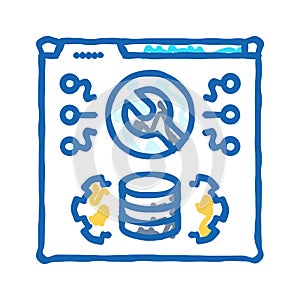 software maintenance icon doodle illustration