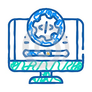 software maintenance icon doodle illustration