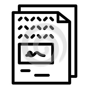Software paper icon outline vector. Computer process