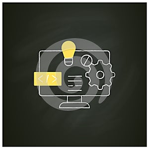 Software platform chalk icon
