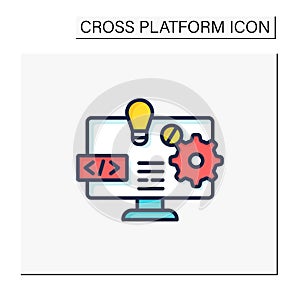 Software platform color icon