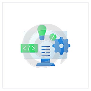 Software platform flat icon
