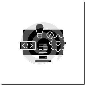 Software platform glyph icon