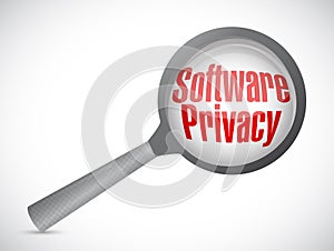 Software privacy magnify illustration design