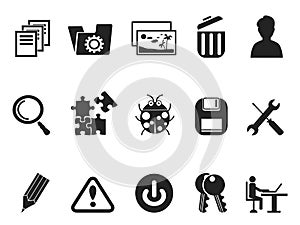 Software and IT program Developers icon set