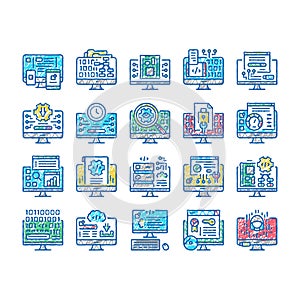 Software Program Development Icons hand drawn