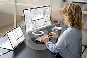 Software Programmer Or Coder Woman