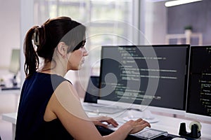 Software Programmer Or Coder Woman