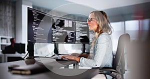 Software Programmer Or Coder Woman