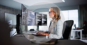 Software Programmer Or Coder Woman