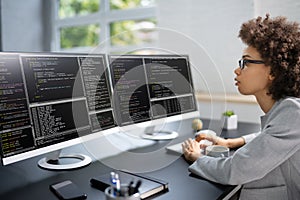 Software Programmer Or Coder Woman