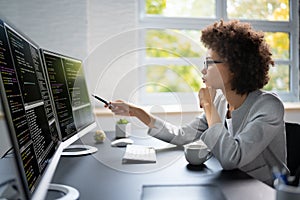 Software Programmer Or Coder Woman
