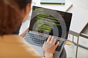 Software programmer at office