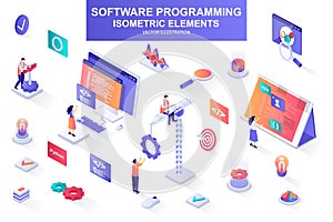 Software programming bundle of isometric elements